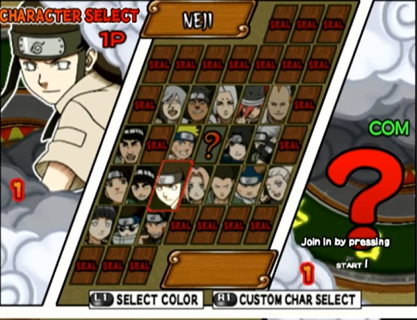 Naruto Ultimate Ninja 3 PS2 - LISTA TODOS OS PERSONAGENS e TRANSFORMAÇÕES/ ALL CHARACTERS 1444p