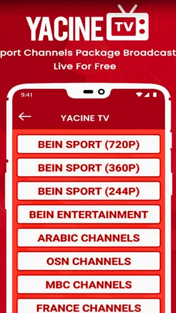 Yacine TV APK Android